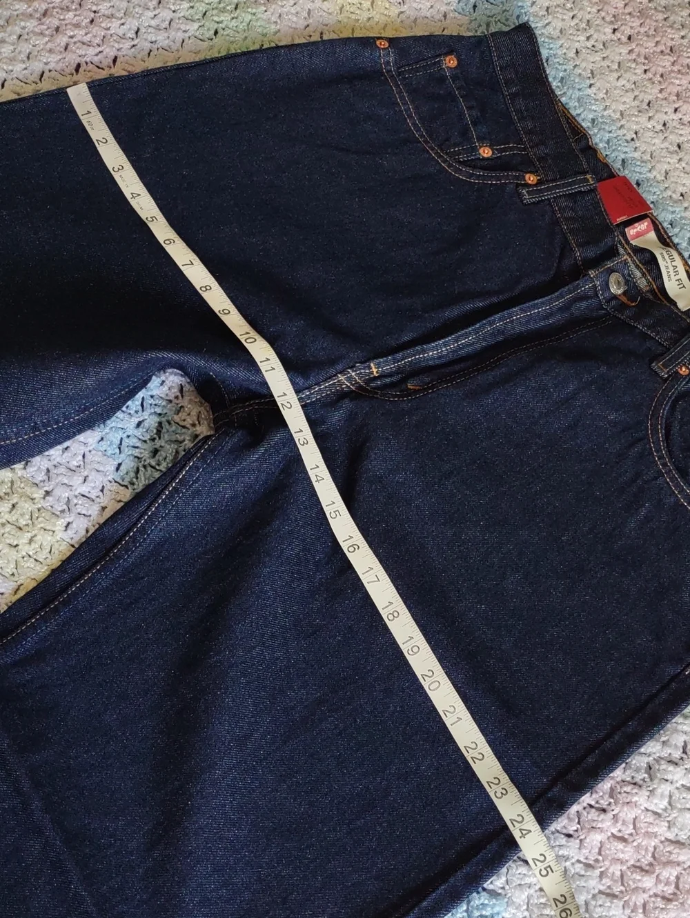 Levi's 38x32 505 Regular Fit Blue Jeans